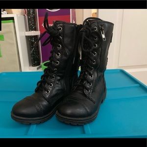 Happy Soda military style calf boots girls size 12